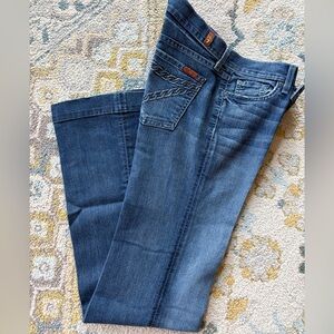 7 For All Mankind Dark Blue Flare Jeans